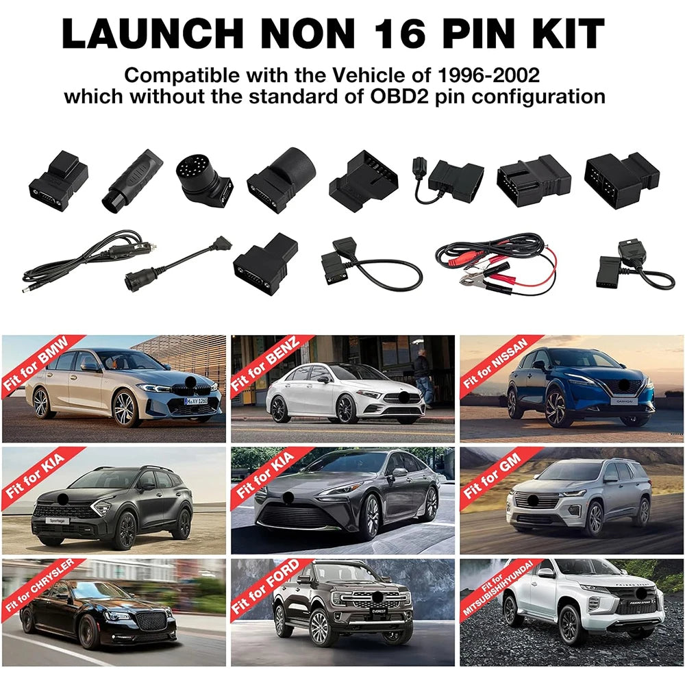 LAUNCH X431 OBD1 Adapter Kit with Case for Non-16 Pin Vehicles