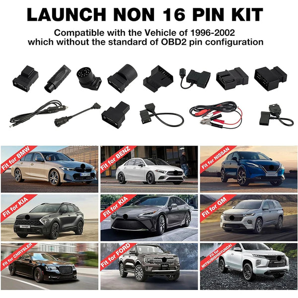 LAUNCH X431 OBD1 Adapter Kit with Case for Non-16 Pin Vehicles