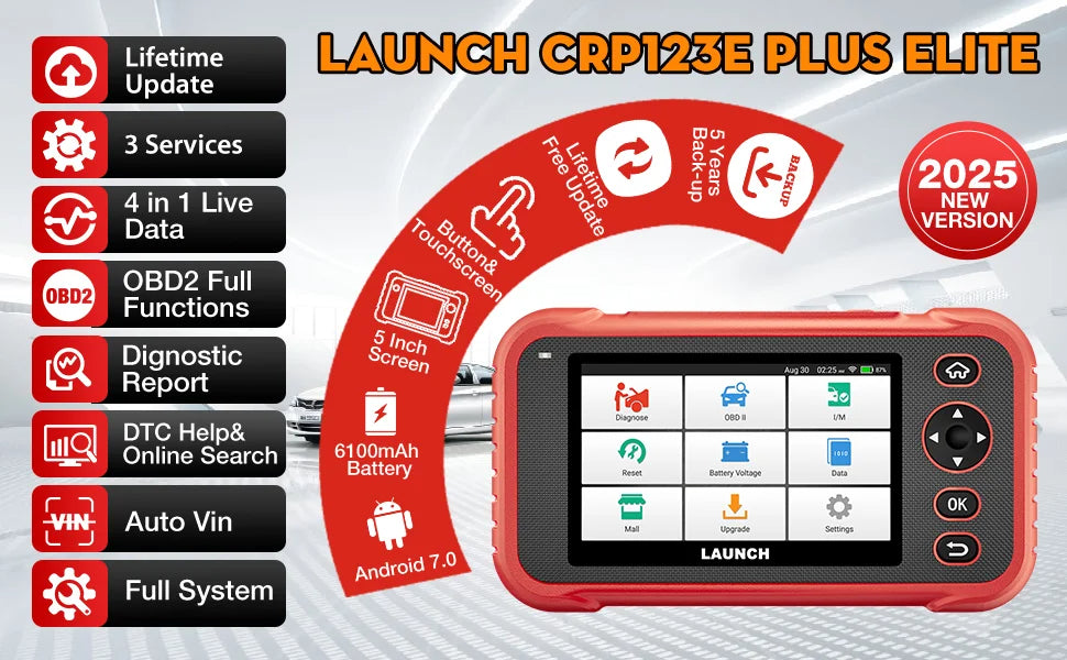 LAUNCH CRP123E PLUS OBD2 Diagnostic Full Automotive Scan Tool Vehicle Code Reader