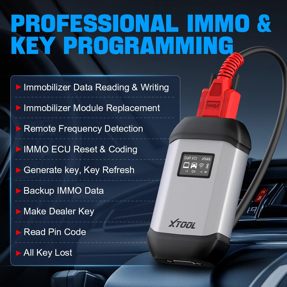 XTOOL XVCI MAX J2534 OBD2 Automotive Scanner ECU Coding Active Test CAN FD DoIP