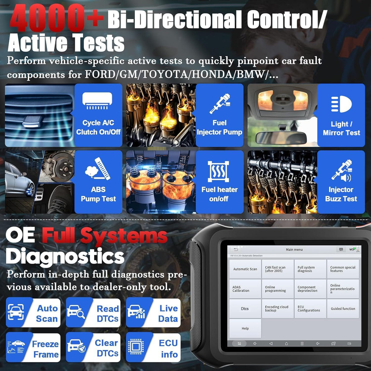 XTOOL D9S PRO ECU Coding And Programming OBD2 Scanner FCA AutoAuth DoIP/CAN FD