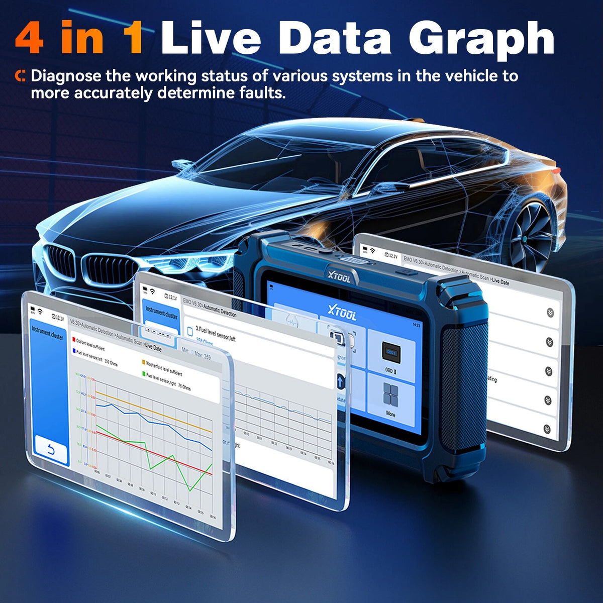 XTOOL IP500 Automotive Scanner For Chrysler/Jeep/Dodge Auto OBD2 Scan Tool FCA AutoAuth