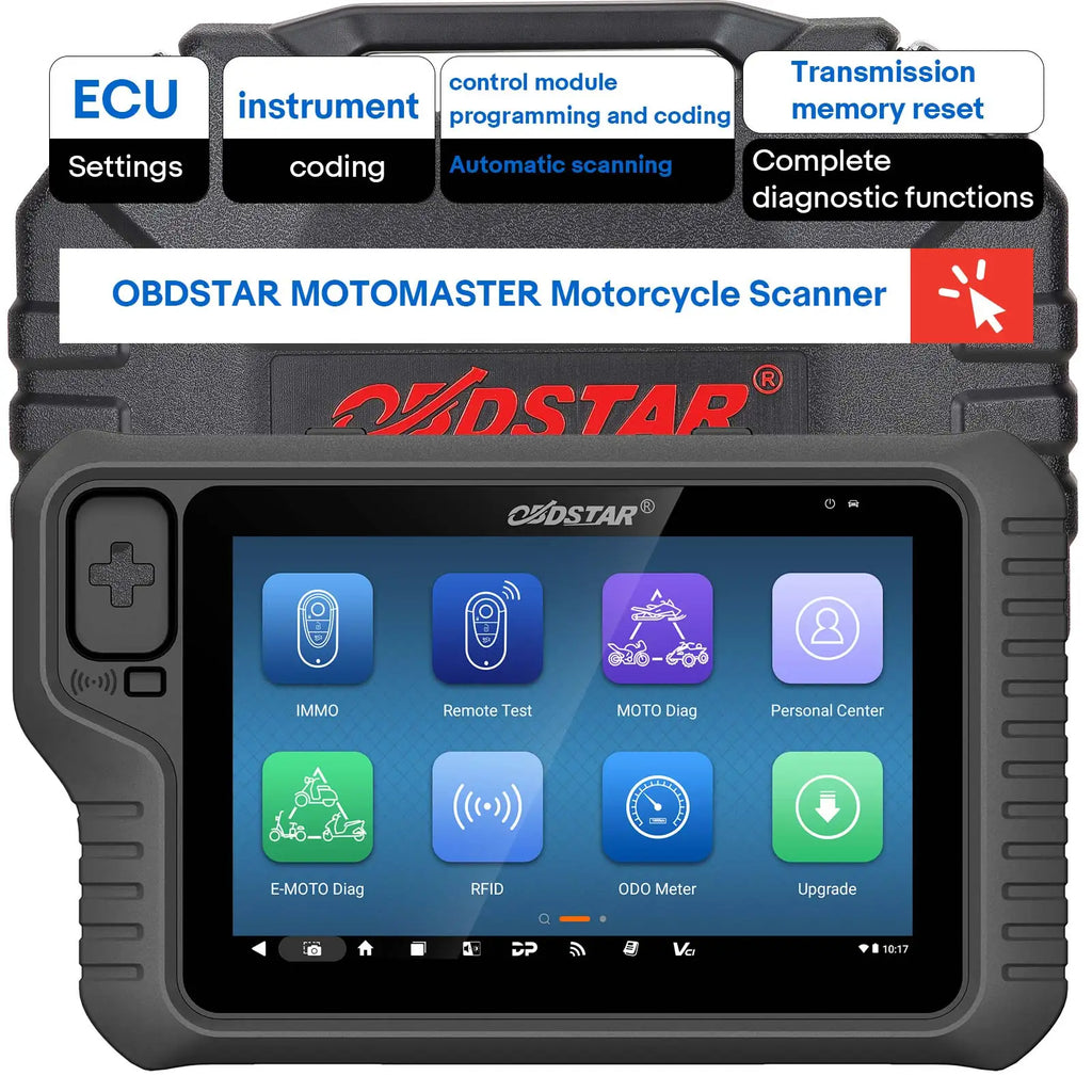 OBDSTAR MOTOMASTER Full Motorcycle Scanner IMMO ECU ODO Marine E-MOTO Tool