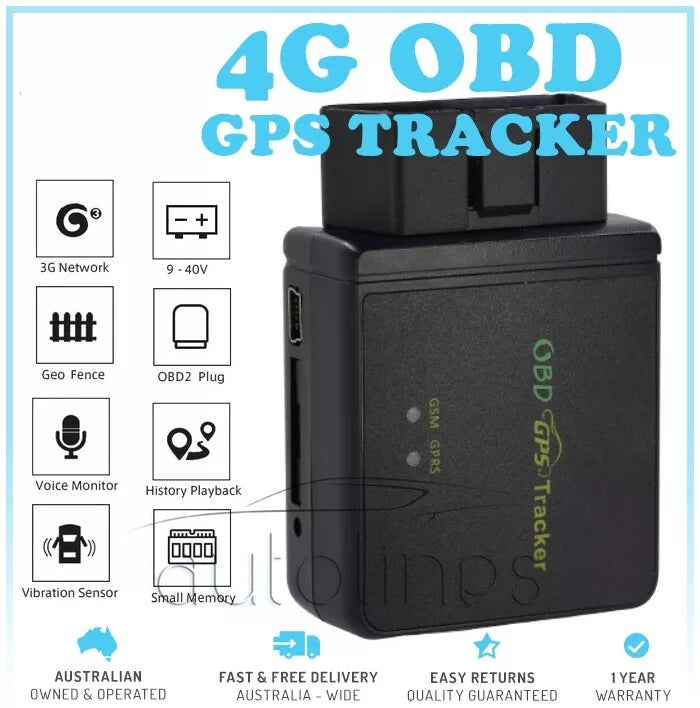4G GPS TRACKER OBD2 Mini GSM Anti-Theft Vehicle Car Truck Live Realtime Spy