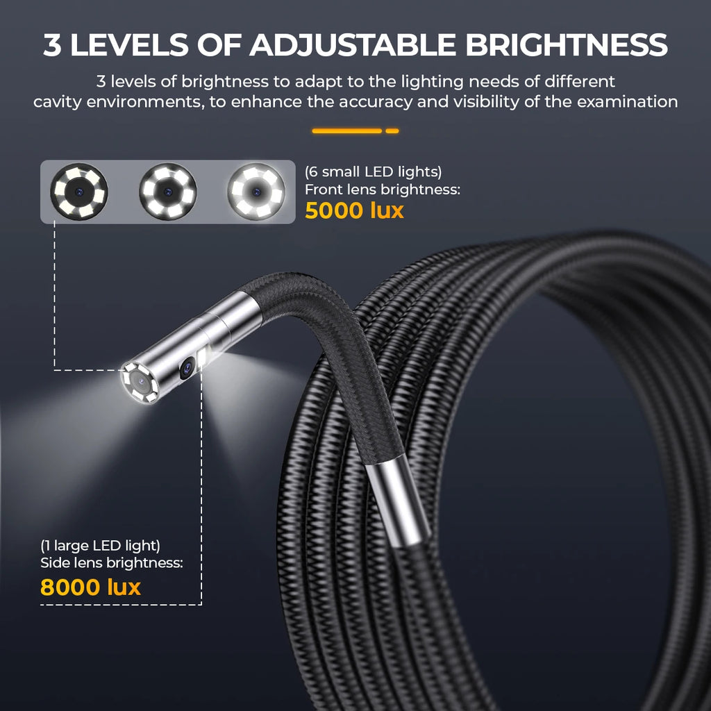 ANCEL AN302 Dual Lens Industrial Endoscope Camera 4 3 Inch Automotive Inspection