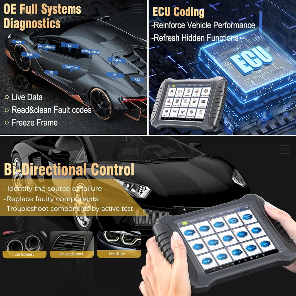 XTOOL A80 Pro OBD2 Diagnostic Scanner ECU Programming Coding Key Programmer Bi-Directional Scan Tool