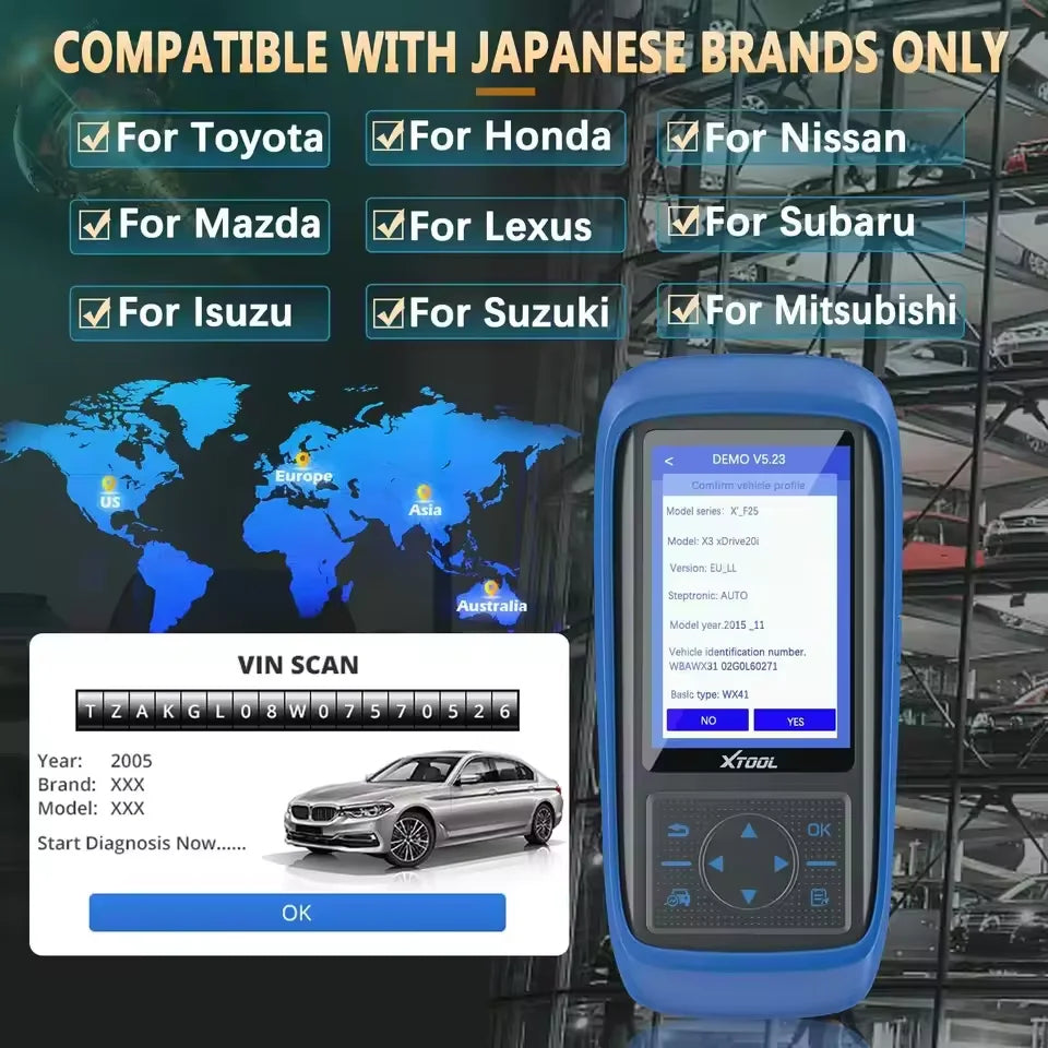 XTOOL PS701 PRO Bluetooth OBD2 Scanner Full System Diagnostic Tool for Japan car