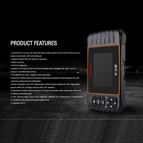 iCarsoft BCC II Fits Chevrolet OBD2 Diagnostic Fault Code Reset Scanner Tool