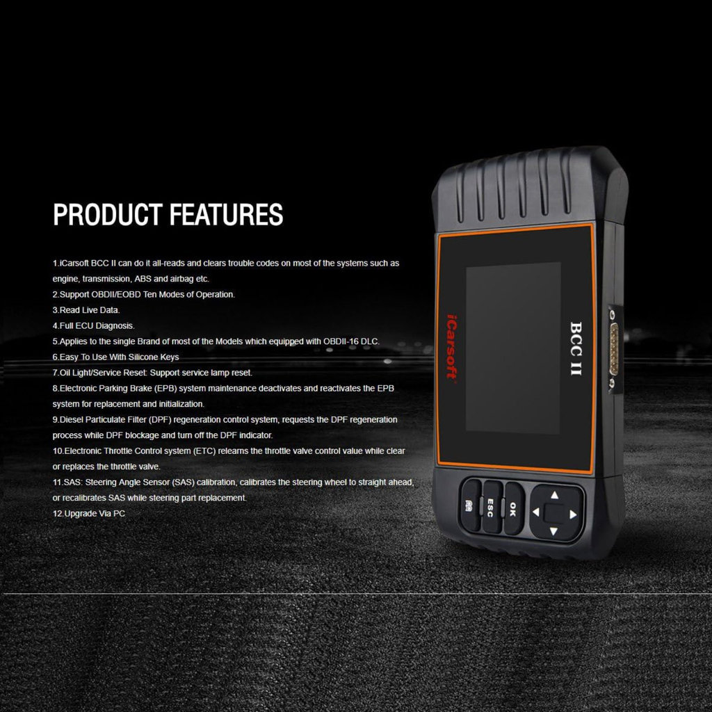 iCarsoft BCC II Fits Chevrolet OBD2 Diagnostic Fault Code Reset Scanner Tool