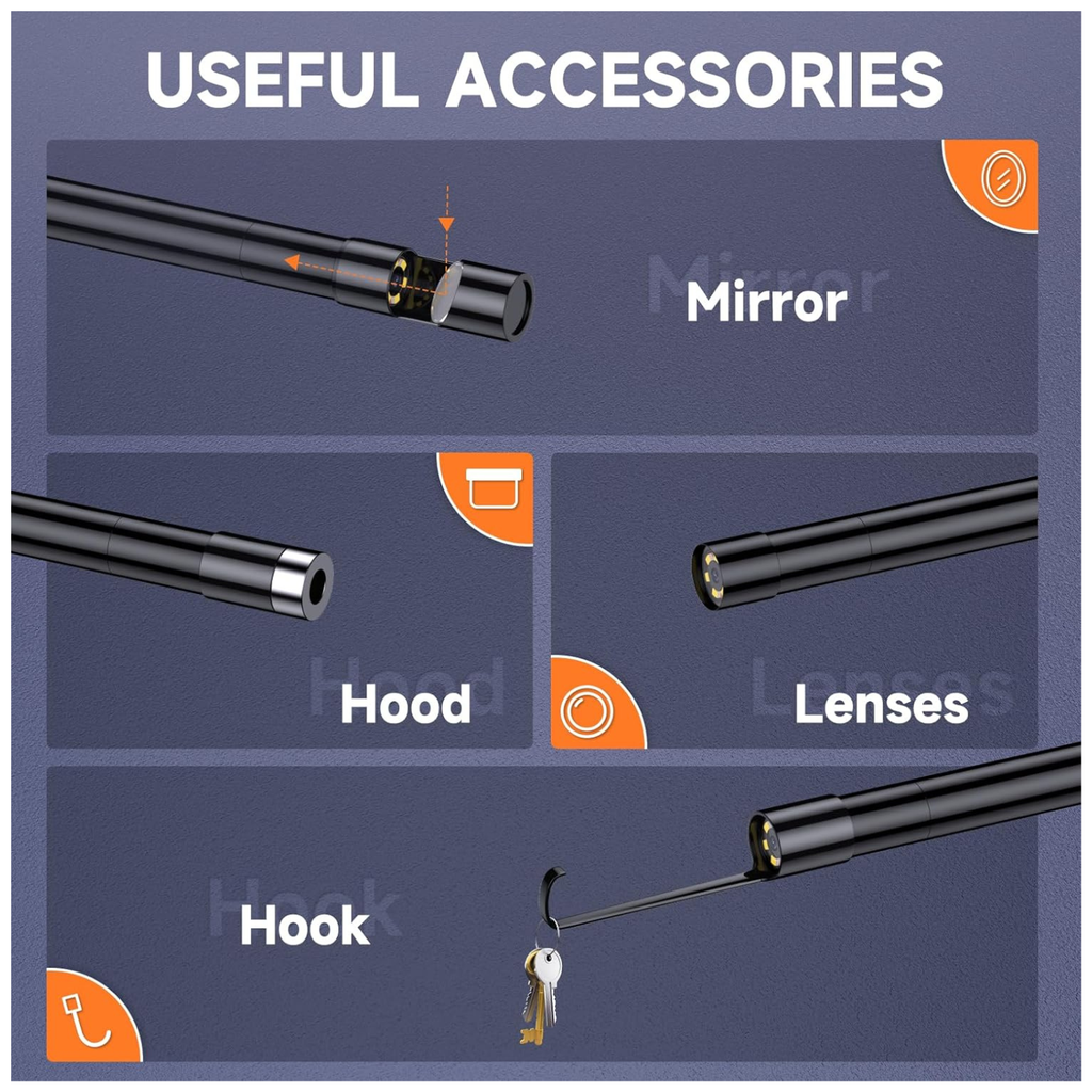 FOXWELL VS300 USB Videoscope 5.5mm Waterproof Inspection Camera with LED Light