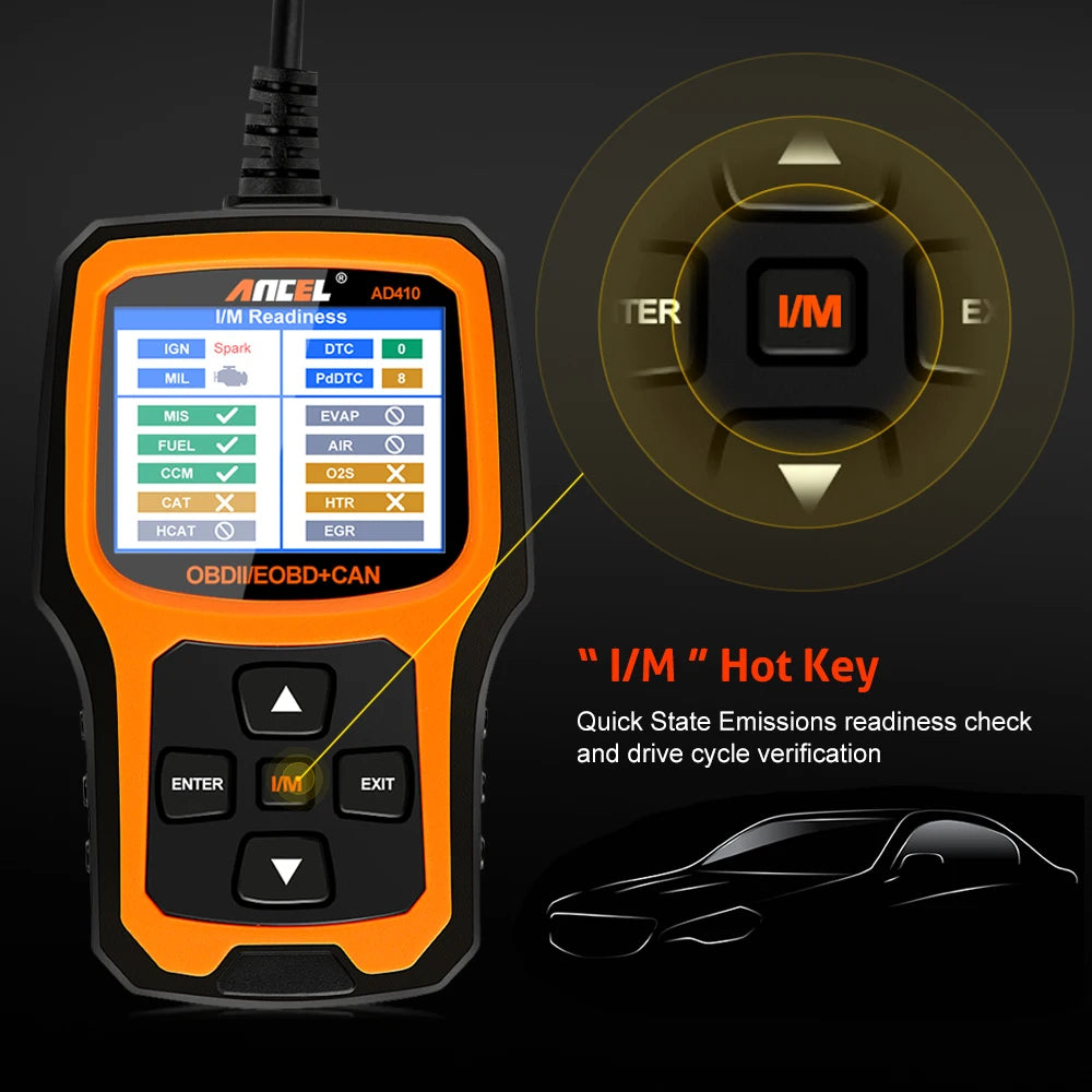 ANCEL AD410 OBD2 Scanner Check Engine Code Reader for All OBDII Cars 1996+ Secondary image