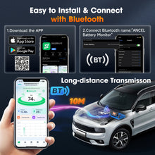Load image into Gallery viewer, ANCEL BM300 Pro 6V 12V 24V Bluetooth Battery Tester Monitor for Car Truck RV