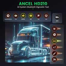 Load image into Gallery viewer, ANCEL HD210 Heavy Duty Truck Scanner for Volvo Speed Limit &amp; Idle Reset Tool