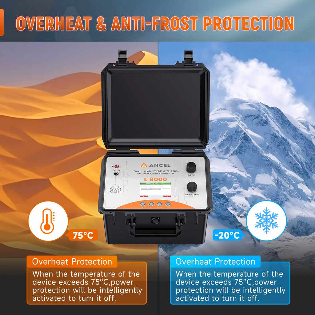 ANCEL L8000 EVAP Turbo Smoke Machine Dual Mode Leak Tester Diagnostic Tool