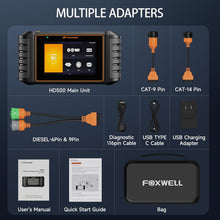 Load image into Gallery viewer, FOXWELL HD500 Heavy Duty Truck Scanner With DPF Regen ABS SRS OBD2 Scanner