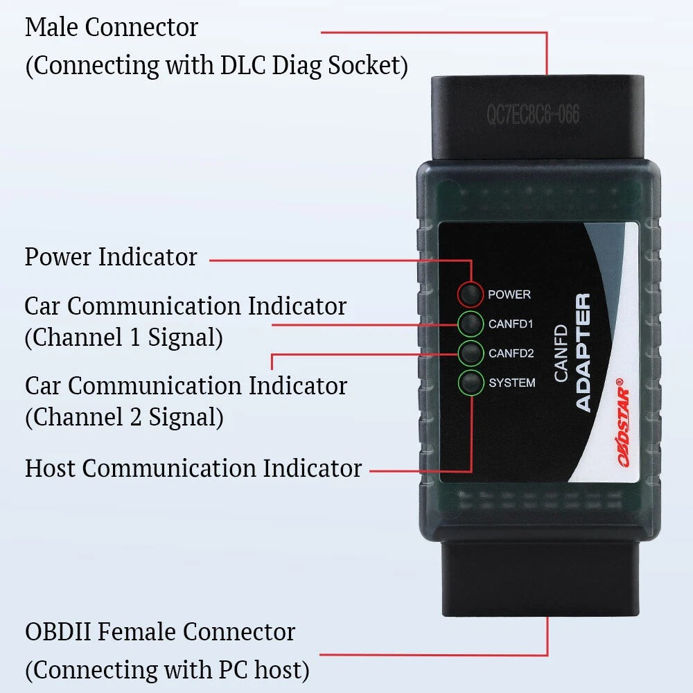 OBDSTAR CAN FD Adapter for X300 DP Plus PRO4 P50 Key Master DP ECU Diagnostic