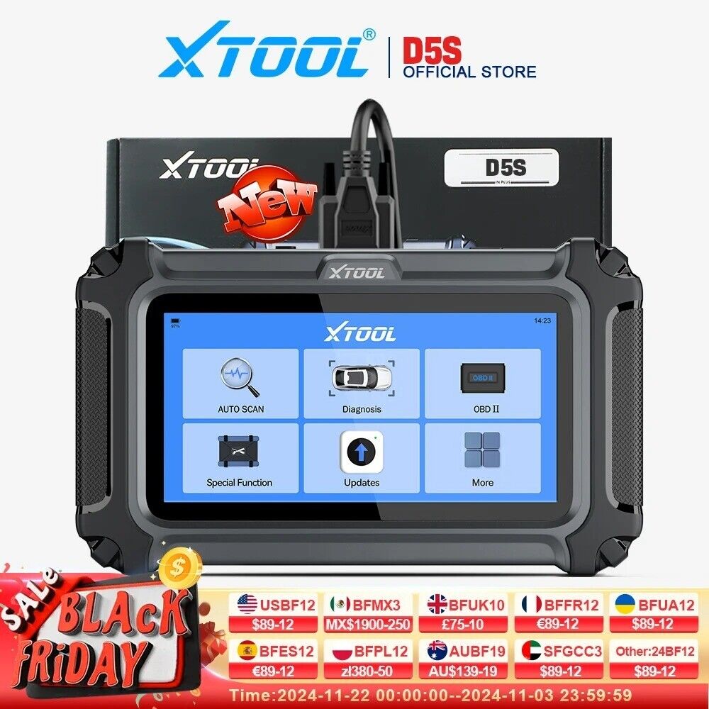 XTOOL D5S Car Diagnostic Tool Gearbox ABS EPB SRS Engine System Scanner 15 Secondary image