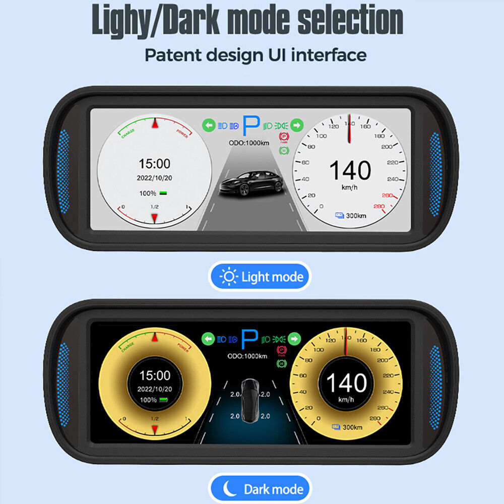 Model 3 Y HUD Screen 6.8'' Dashboard Cluster Instrument Speedometer HD LCD Meter - Auto Lines Australia