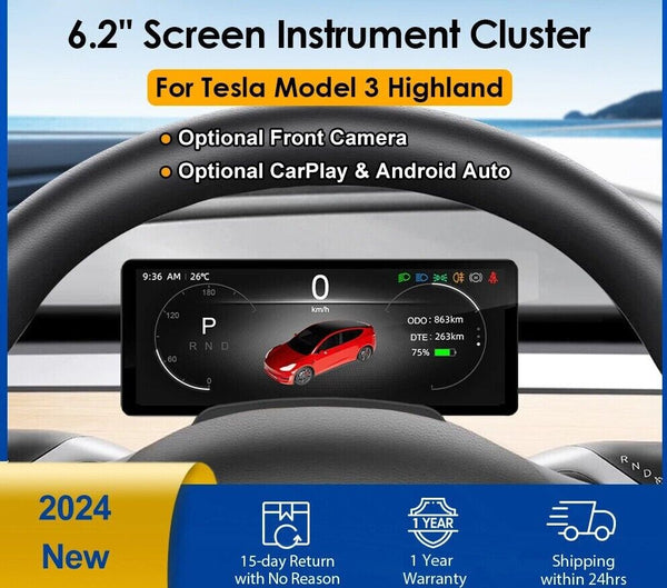 For Tesla Model 3 Highland Display HUD Performance Speed Instrument Carplay
