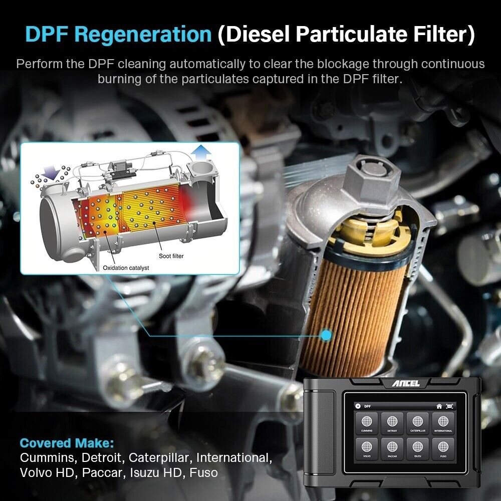 ANCEL HD3300 24V Heavy Duty Diesel Truck Diagnostic Scanner Car Full System DPF Secondary image