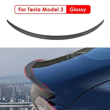 Load image into Gallery viewer, Real Carbon Fiber Trunk Wing Spoiler For Tesla Mode Y Model 3 2017-2024 Real Car