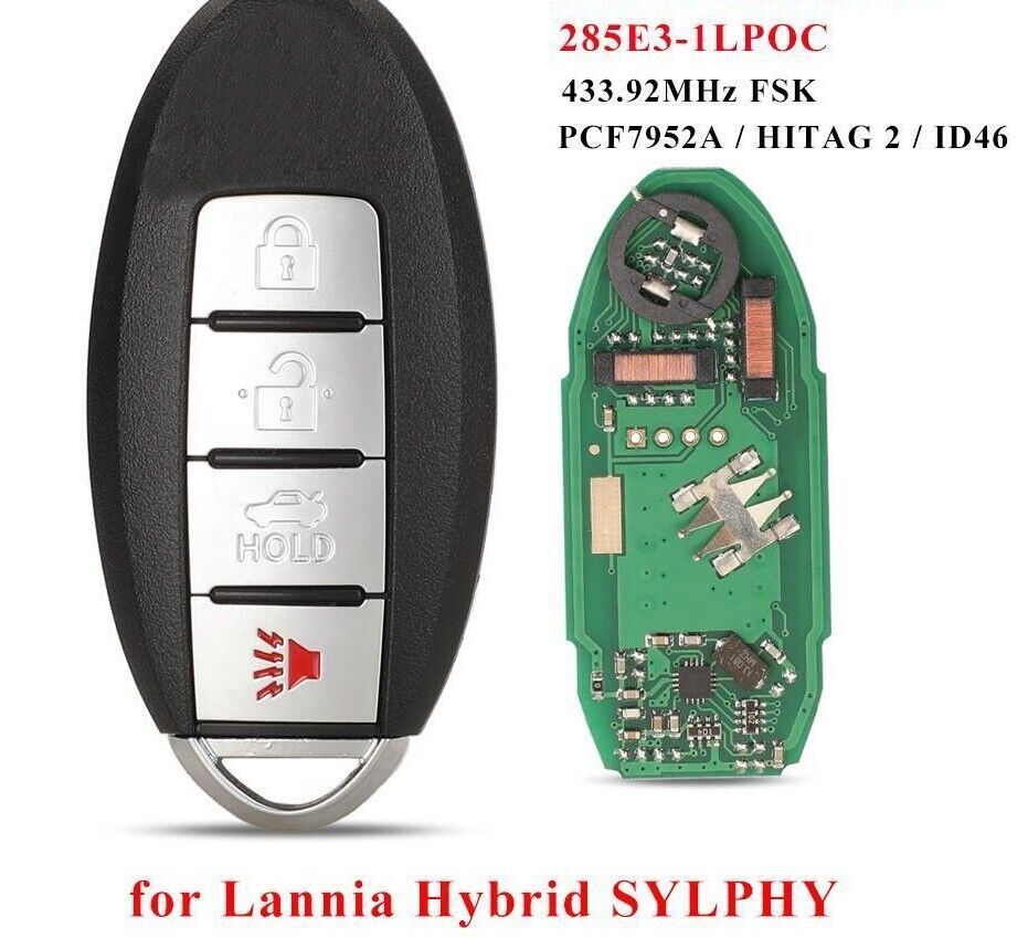 Fits For Nisan Armada Sentra Lannia Hybrid ID46 Complete Transponder Remote Key Secondary image