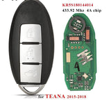 Fits Nissan Teana 433.92Mhz KR5S180144014  Complete Transponder Remote Key