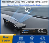 Newest Car OBD2 HUD Stand Plus Windshield Projector Dual Dislay Screen