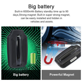 Car GPS Tracker LK209A 6000mAh Asset Locator Long Standby Magnet Vehicle GPS - Auto Lines Australia