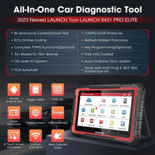 Load image into Gallery viewer, LAUNCH X431 PRO ELITE CANFD/DOIP Car Diagnostic Tools 8&#39;inch Full System Scanner