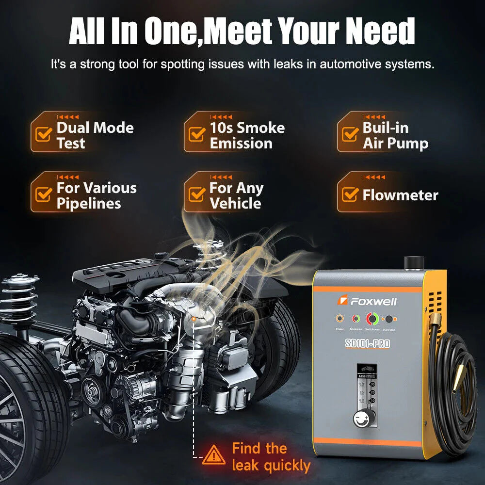 FOXWELL SD101PRO EVAP Smoke Leak Detector Built In Air Pump Auto Diagnostic Tool