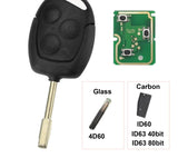 Fits  For Ford Mondeo Focus Fusion Fiesta Galaxy Complete Transponder Remote Key