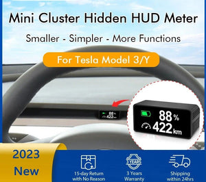 2023 New Air Vent Embedded Mini Dashboard Hidden HUD Cluster for Tesla Model 3 Y