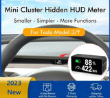 2023 New Air Vent Embedded Mini Dashboard Hidden HUD Cluster for Tesla Model 3 Y