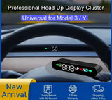 New VX1 Dashboard Hidden HUD Cluster for Tesla Model 3 Y Smart Speed Gear