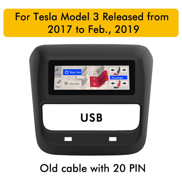Model 3 Y Accessories Armrest Box IPS Screen Rear Display Panel