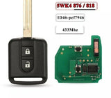 Fits NISSAN 433Mhz 5WK4876 /5WK4818 Complete Transponder Remote Key