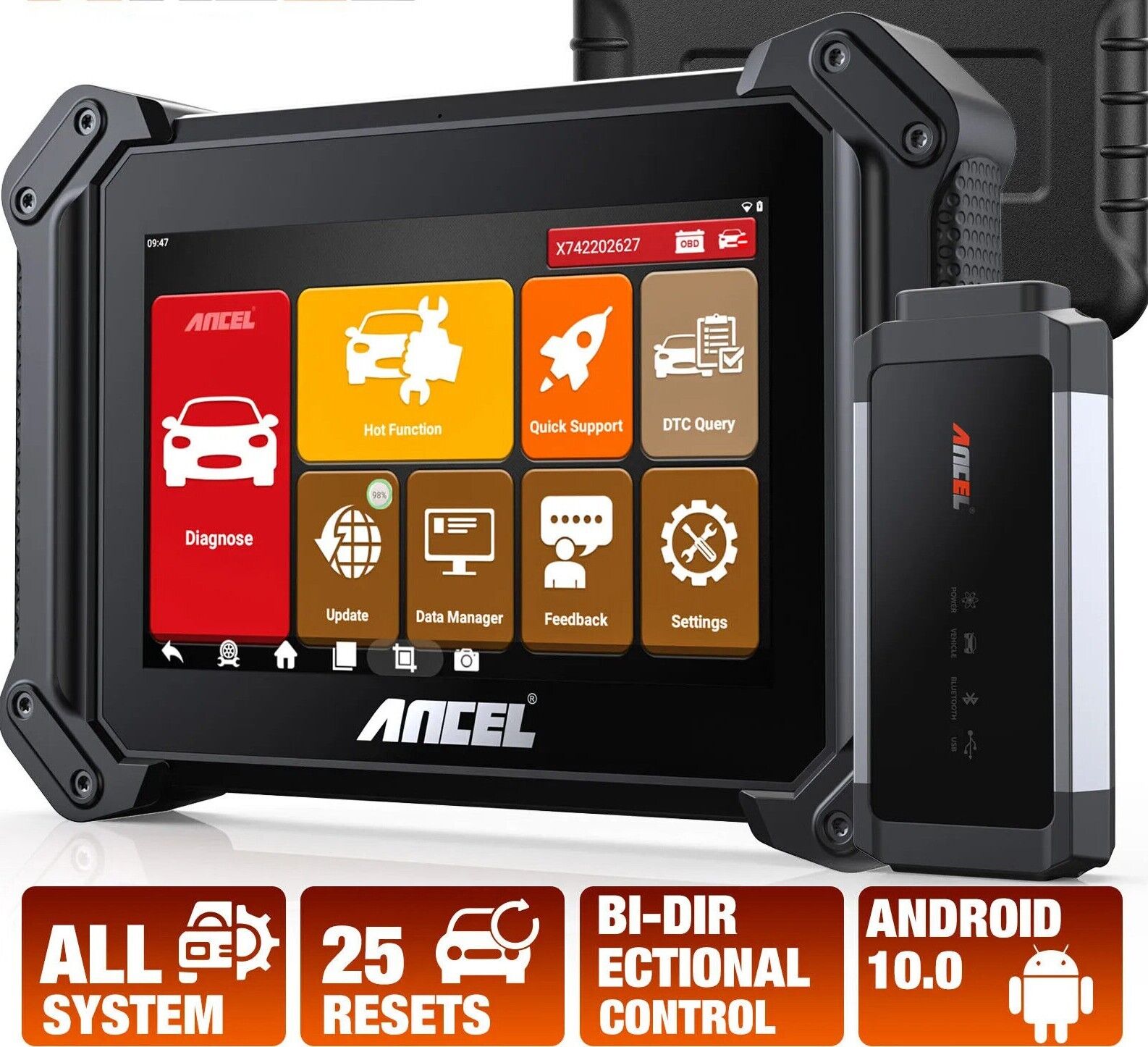 ANCEL V6 PRO Car Diagnostic Tool Full System Scan Tool EPB ABS 25+Reset OBD2 Pro Secondary image