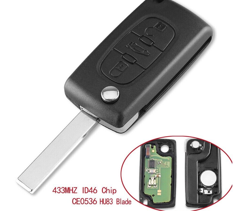Fits Peugeot 433MHZ Complete Transponder Remote Key Secondary image