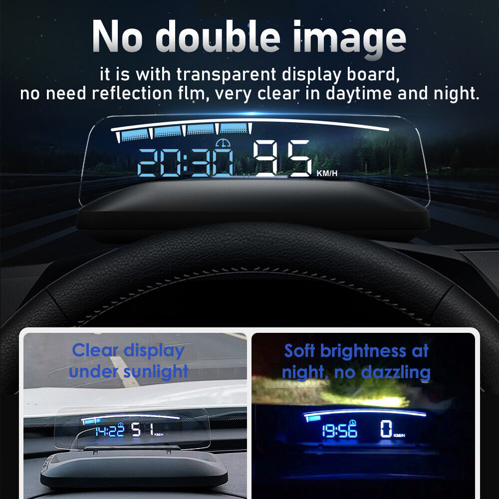 HUD Mirror M41 Plus Head Up Display OBD2 Speed Projector Temp. RPM KM/H MPH