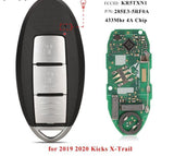 Fits Nissan 433Mhz  4A-Chip KR5TXN1 285E3 Chip Complete Transponder Remote Key