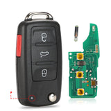 Fits VW 315Mhz  NBG010180T ID48 Complete Transponder Remote Key