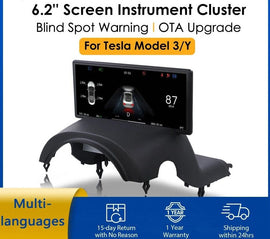 6.2inch Model Y 3 Display Dashboard Instrument Blind Spot Monitoring Auto Pilot