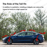 Real Carbon Fiber Trunk Wing Spoiler For Tesla Mode Y Model 3 2017-2024 Real Car