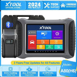 XTOOL A80 H6 OBD2 Bluetooth Scanner Car Diagnostic Tools ECU Coding 39+