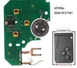 Fits Renaukt 434Mhz ID46 PCF7 Chip Complete Transponder Remote Key