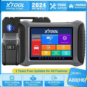 XTOOL A80 H6 OBD2 Bluetooth Scanner Car Diagnostic Tools ECU Coding 39+ Special