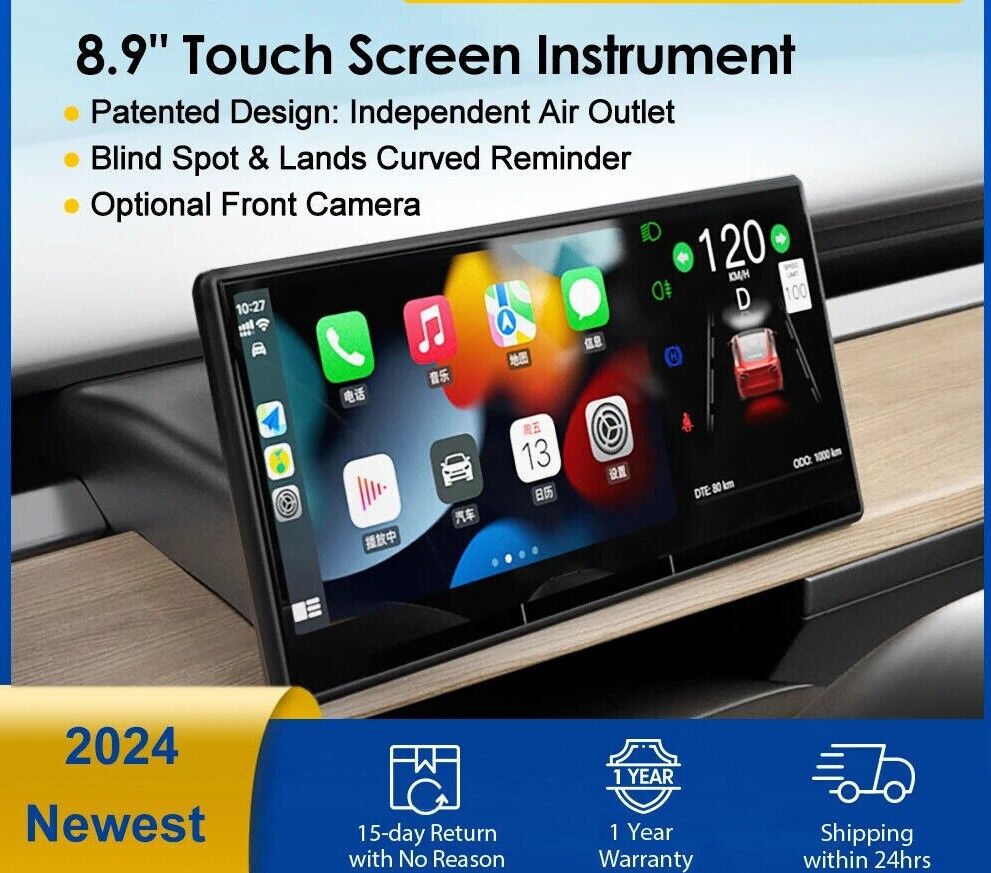 Model 3/Y 9 inch Touch Screen with Airflow Carplay/Android Auto for Tesla Model3 Main image
