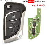 Fits Xhorse VVDI2 /VVDI XKLKS0EN 3 Button Complete Transponder Remote Key