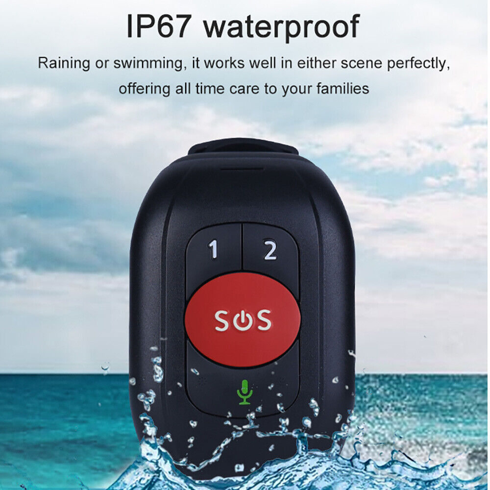 4G Tracking Bracelet Health GPS SOS Watch IP67 Waterproof Old People Locator - Auto Lines Australia